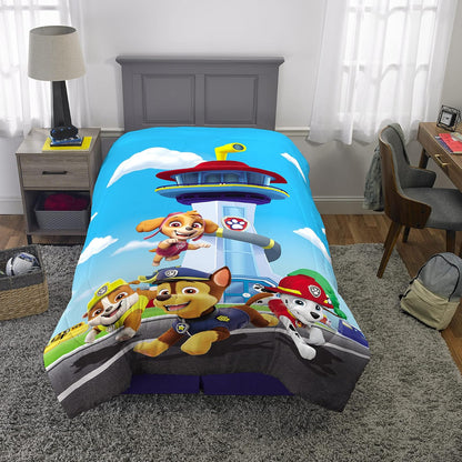 Franco Kids Bedding Edredón Reversible de Microfibra súper Suave, tamaño Individual/matrimonial, Patrulla Canina