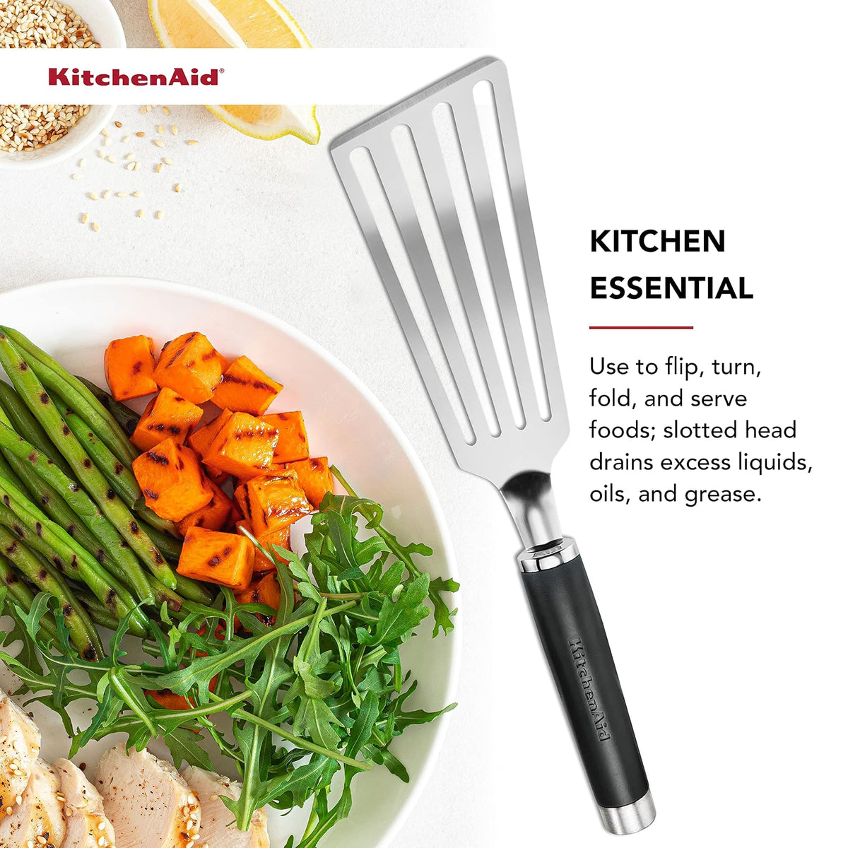 KitchenAid KO024OHOBA Gourmet Girador flexible de acero inoxidable, Negro