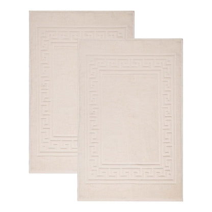 Superior, 100% Premium Long-Staple Combed Cotton, 2 Piece Bath Mat Set, Ivory - Marfil