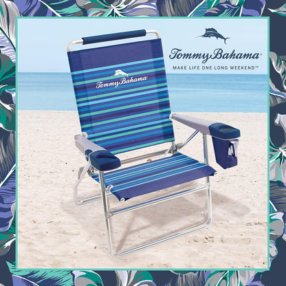 Tommy Bahama - Silla de Playa Plegable de 15 Pulgadas de Altura extendida, 4 Posiciones, Mixta
