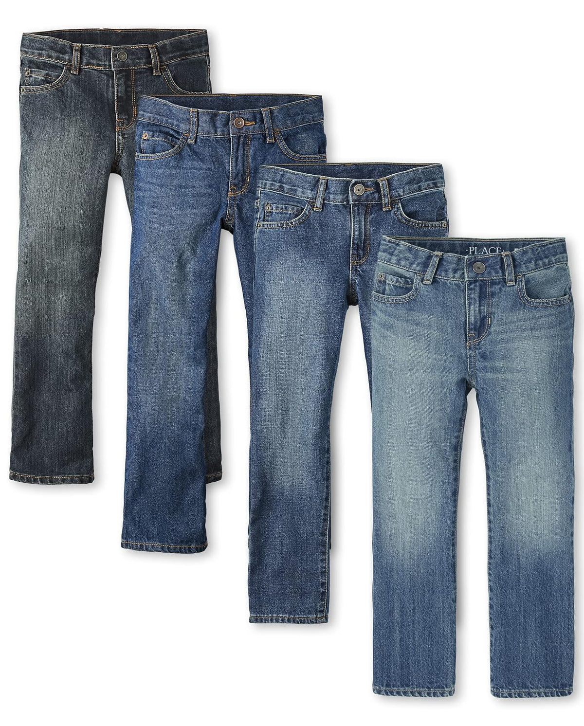 The Children's Place Paquete de 4 Jeans Bootcut Jeans para Niños
