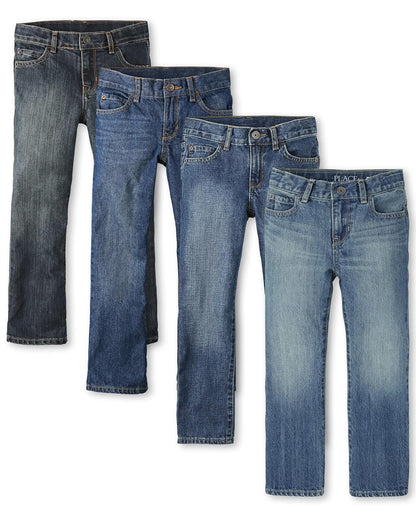 The Children's Place Paquete de 4 Jeans Bootcut Jeans para Niños