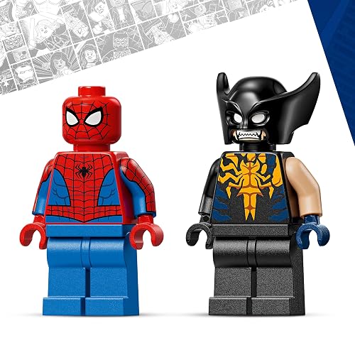 LEGO | Marvel Auto de Spider-Man vs. Wolverine Venomizado – Juguete de Construcción con Superhéroes para Niños y Niñas Mayores de 7 Años – Juego con Auto y 2 Minifiguras – 76336