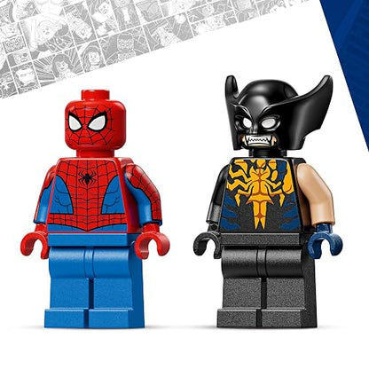 LEGO | Marvel Auto de Spider-Man vs. Wolverine Venomizado – Juguete de Construcción con Superhéroes para Niños y Niñas Mayores de 7 Años – Juego con Auto y 2 Minifiguras – 76336