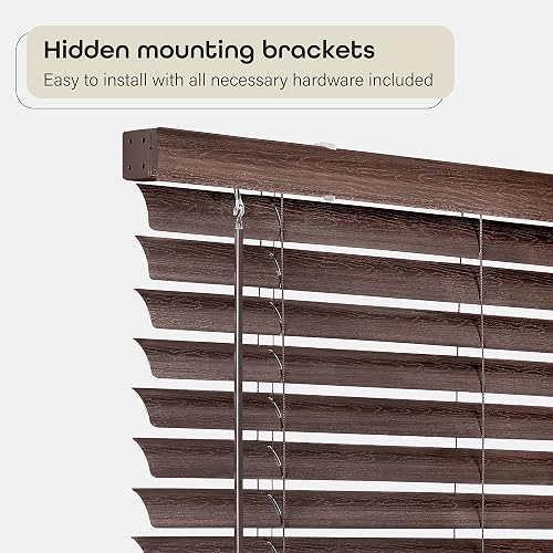 Achim Home Furnishings Cordless GII Luna 2" Vinyl Venetian Blind, 48" x 64", Mahogany