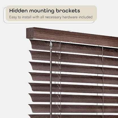 Achim Home Furnishings Cordless GII Luna 2" Vinyl Venetian Blind, 48" x 64", Mahogany