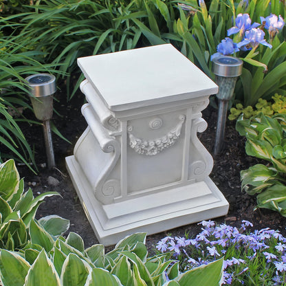Design Toscano NG314105 - Elevador de Base para jardín, tamaño Mediano, zócalo clásico