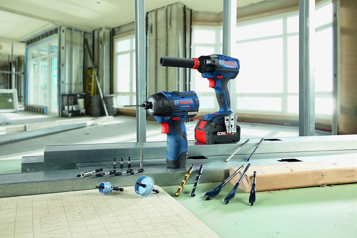 Bosch - CCSSQV208, 8 piezas, cuadradas resistentes a impactos, 2 pulgadas Brocas de alimentación con clip para un sistema de carcasa personalizado