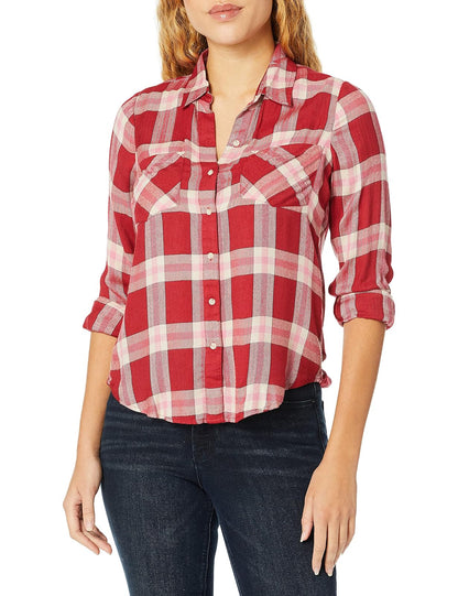 Lucky Brand Camisa de Cuadros teñidos de Hilo para Mujer