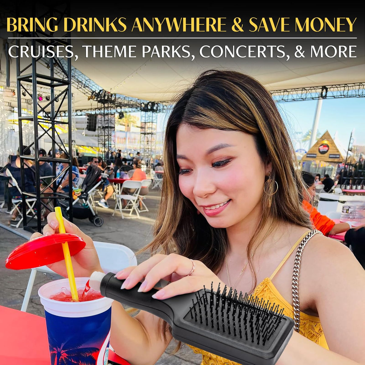 GoPong - Juego de 2 frascos de viaje con alcohol oculto para mujeres y hombres, recipientes de licor secretos para conciertos, cruceros y eventos deportivos, incluye embudo y boquilla
