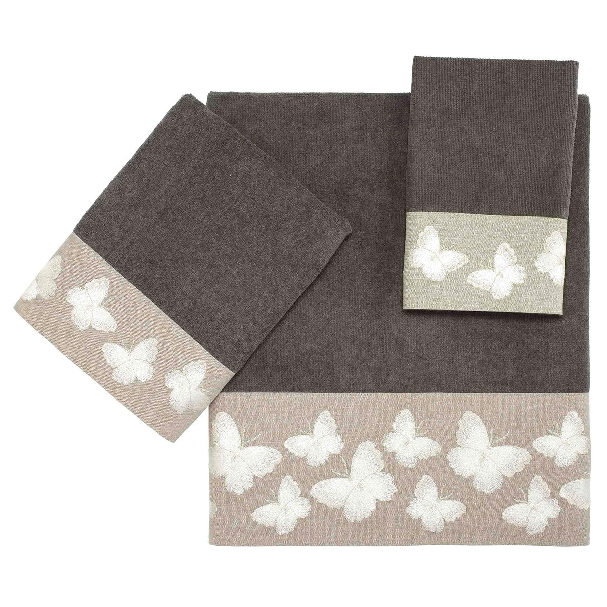 Avanti Linens - Toalla de Punta de los Dedos, Toalla de algodón Suave y Absorbente (colección Yara, Granito)