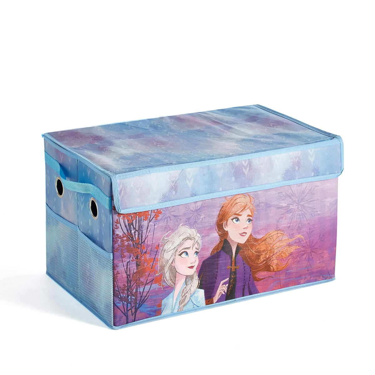 Idea Nuova Disney Frozen 2 Mini baúl plegable de almacenamiento de juguetes para niños, duradero con tapa
