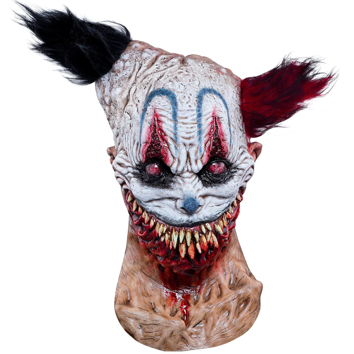 Que Clown, Máscara de Payaso Poseído, Máscaras de Jester Malvado Asesino Ideal para Halloween y Fiestas de Disfraces