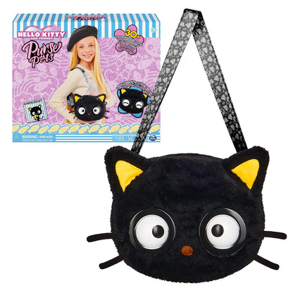 Purse Pets Bolso para Mascotas, Sanrio Hello Kitty y Amigos, Juguete Interactivo para Mascotas Chococat y Bolso Cruzado Kawaii, más de 30 Sonidos y reacciones, Regalos para niñas y Adolescentes