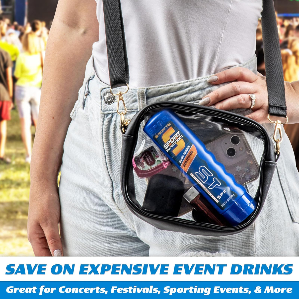GoPong Sport botella termo de protector solar 2 Packpaquete de 2, incluye embudo y botella de licor Boquilla antigoteo para