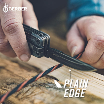 Gerber Gear Lockdown Pry 10 en 1 Multiherramienta EDC Cuchillo de bolsillo con barra de palanca para supervivencia, caza y pesca, regalos para hombres