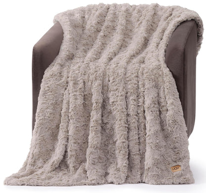 UGG Manta Adalee – Manta Suave de Piel sintética – Ostra
