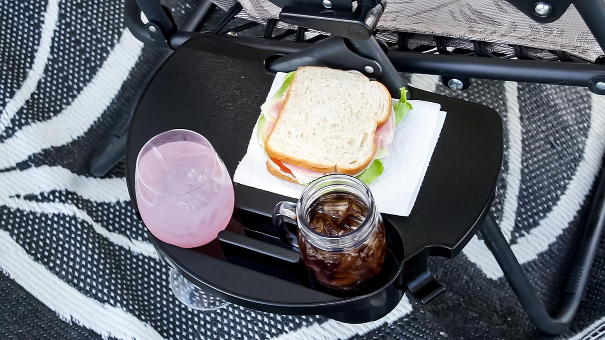 Camco 51834 Zero Gravity Chair Tray and Cup Holder,1 Pack