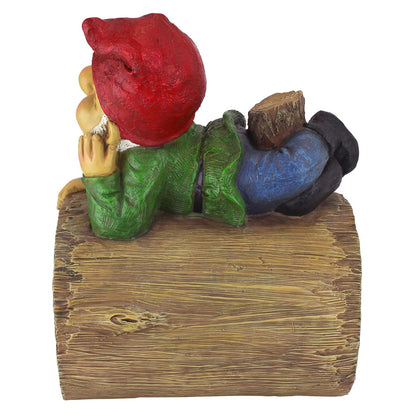 Design Toscano Estatua de gnomo de jardín – Stormy The GNOME – Gnomo Extensor de césped – Gnomo de césped