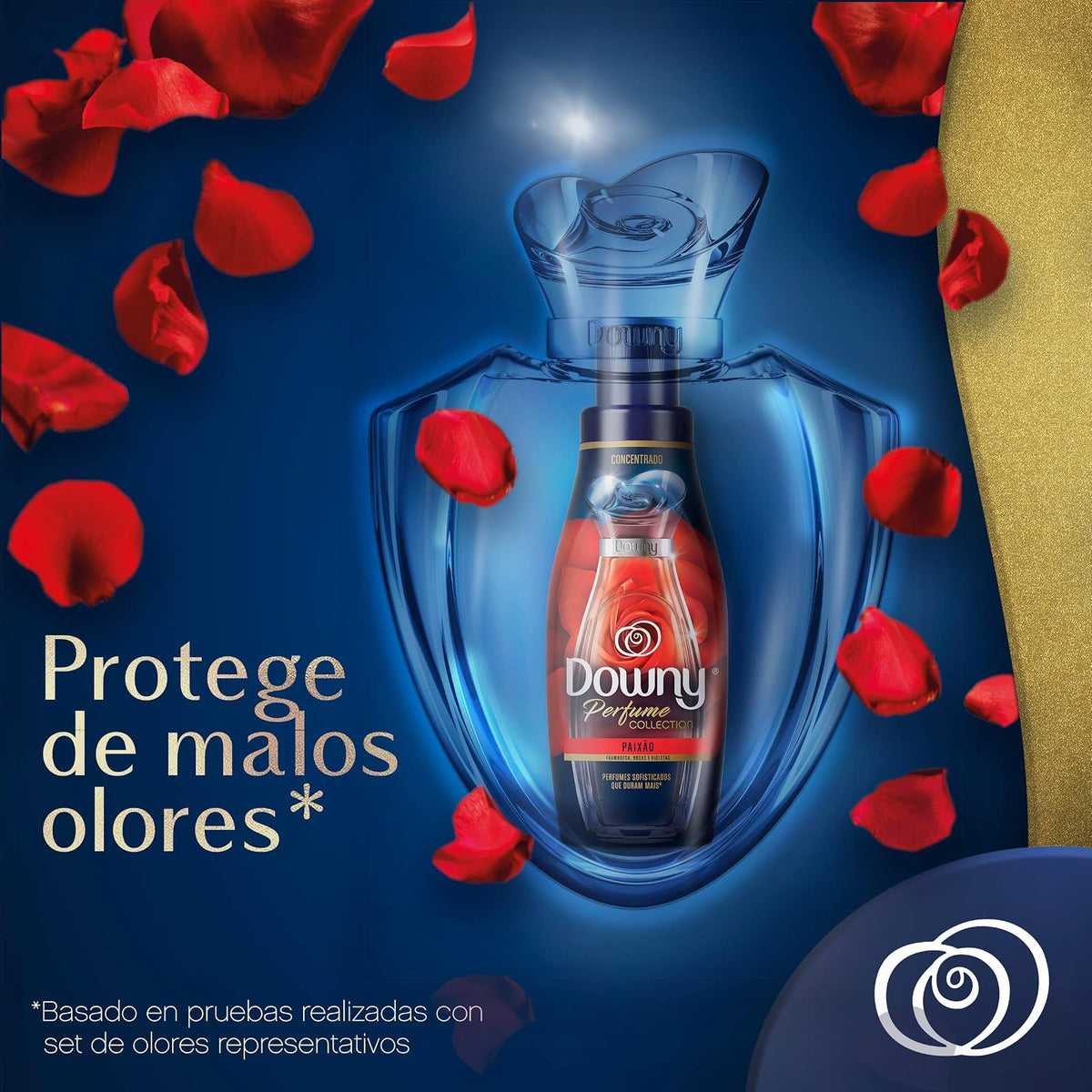 Downy Suavizante De Telas Concentrado Perfume Passion 2, 6 L, color, 2.6 ml, pack of/paquete de + Suavizante de Telas Romance Perfume Sofisticado y Duradero 2.6 L