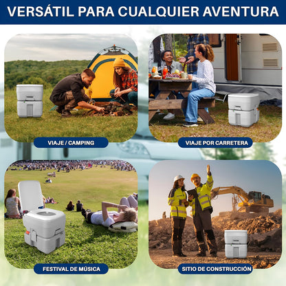 Serenelife Slcatl320 - Retrete Portátil con Bomba de Pistón de Descarga