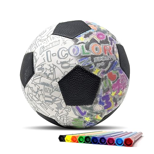 Franklin Sports I-Color - Pelota Deportiva - Personaliza tu Propia Pelota, fútbol, o Pelota de fútbol