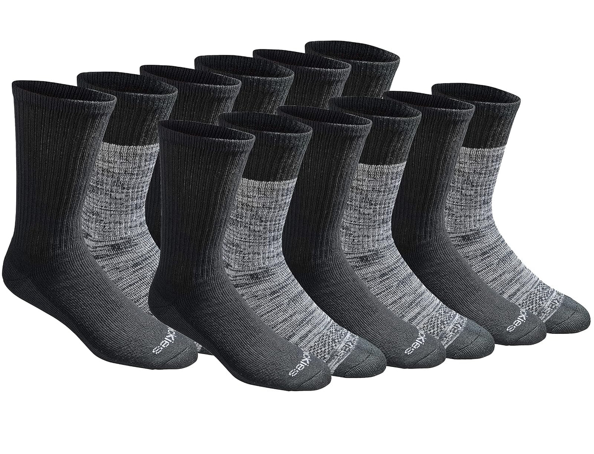 Dickies Calcetines Deportivos para Hombre, Talón y Puntera Reforzados - M - Free Run (12 pares)