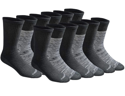 Dickies Calcetines Deportivos para Hombre, Talón y Puntera Reforzados - M - Free Run (12 pares)