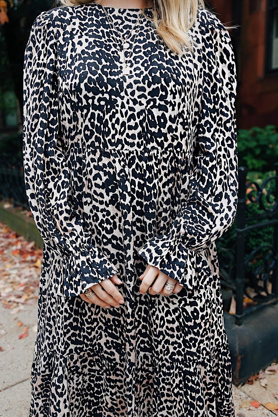 The Drop Vestido Midi Para Mujer, Estampado de Leopardo, por @somewherelately