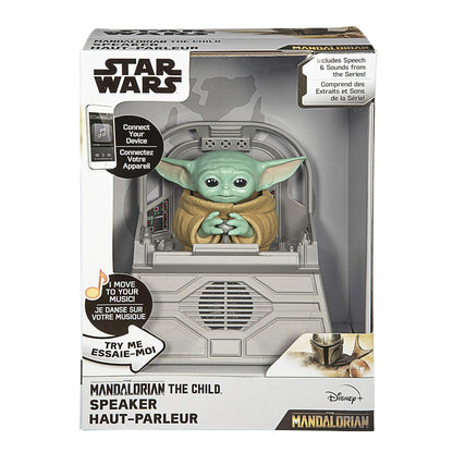 eKids Star Wars The Child Animatronic Discurso y Sonidos con Altavoz Integrado y Combinaciones activadas por Movimiento, el Juguete mandaloriano para niños a Partir de 4 años, Gris