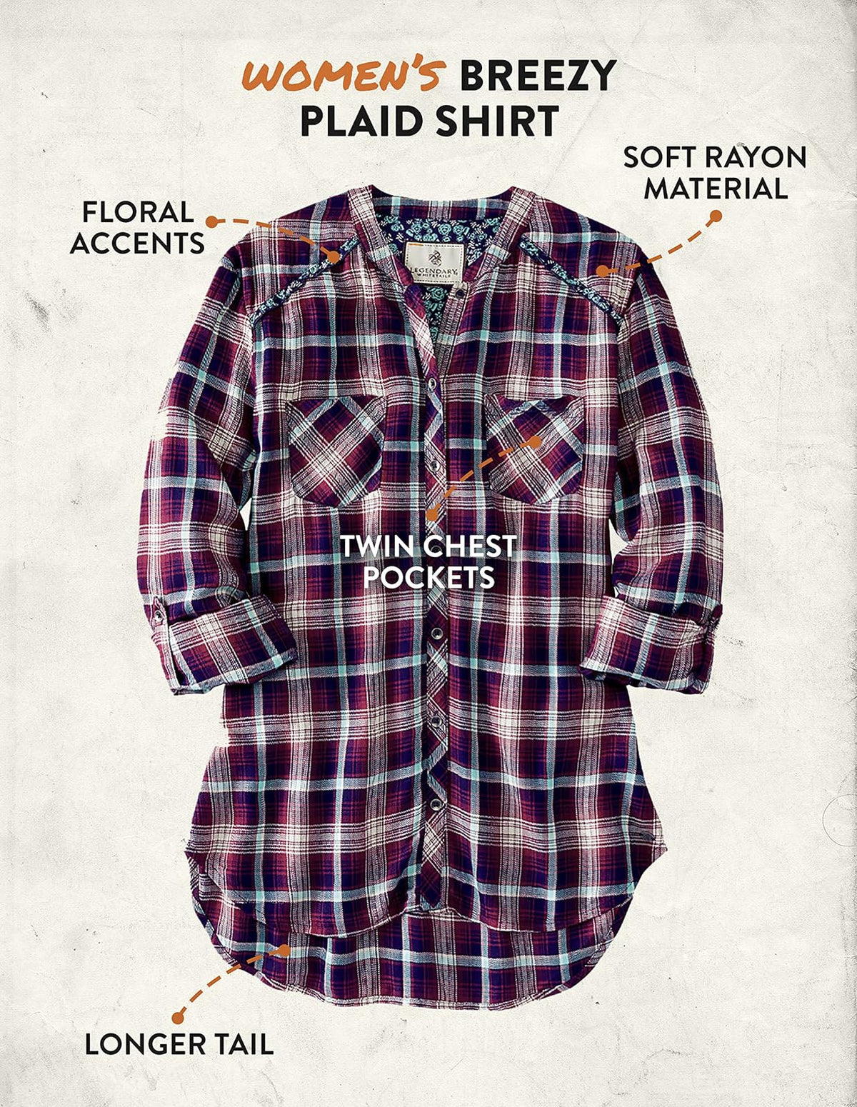 Legendary Whitetails Túnica Breezy para Mujer