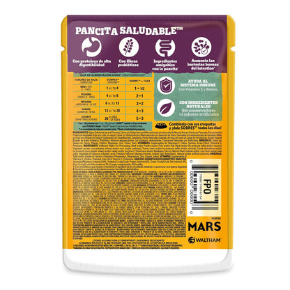 Pedigree - Sobres para Perro Adulto Pancita Saludable, Sabor Pavo y Zanahoria, Omega 6, Zinc, Vitaminas y Minerales, 24 Sobres, 100g c/u
