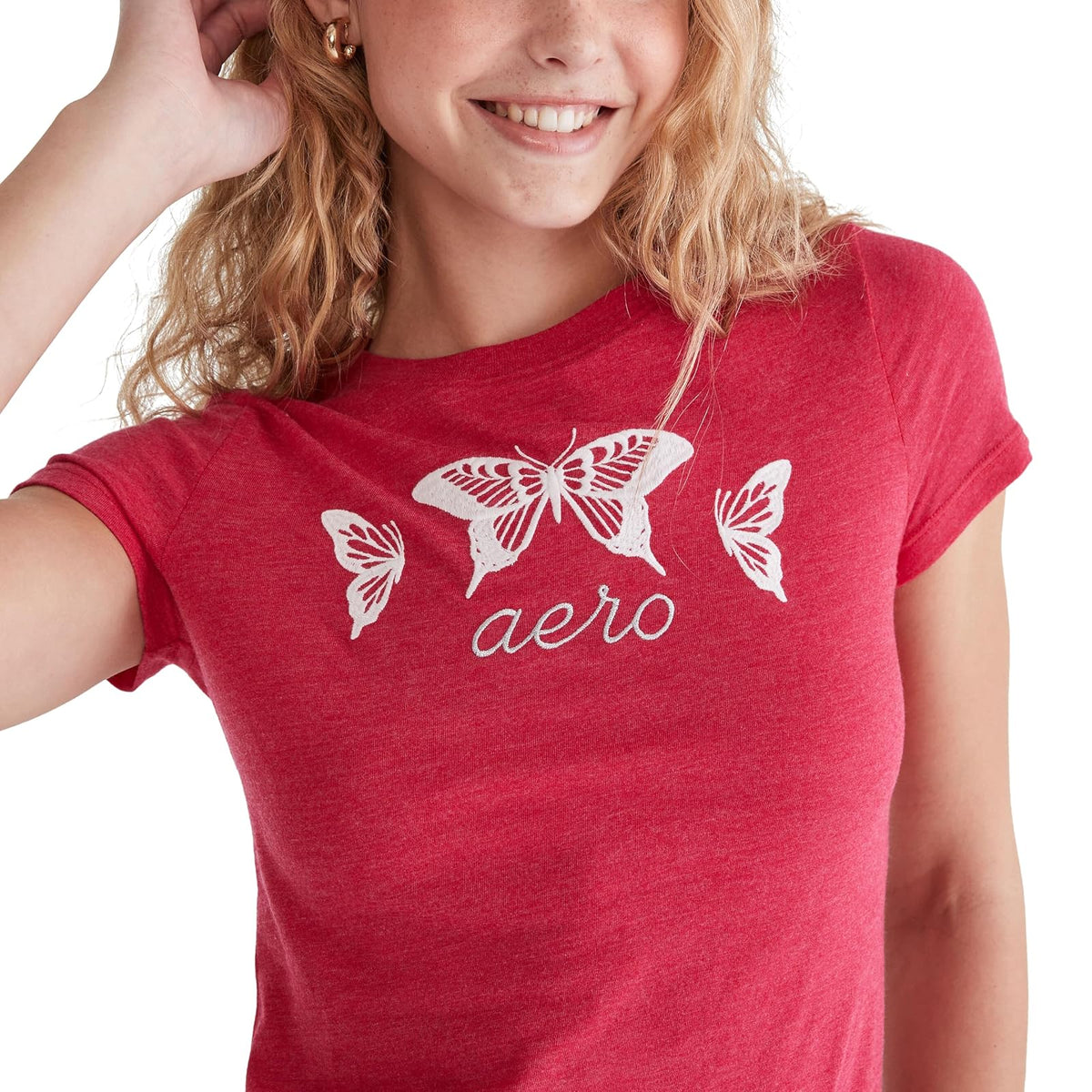 AEROPOSTALE L2 - Mariposas Aero para Mujer, Muy Rojo
