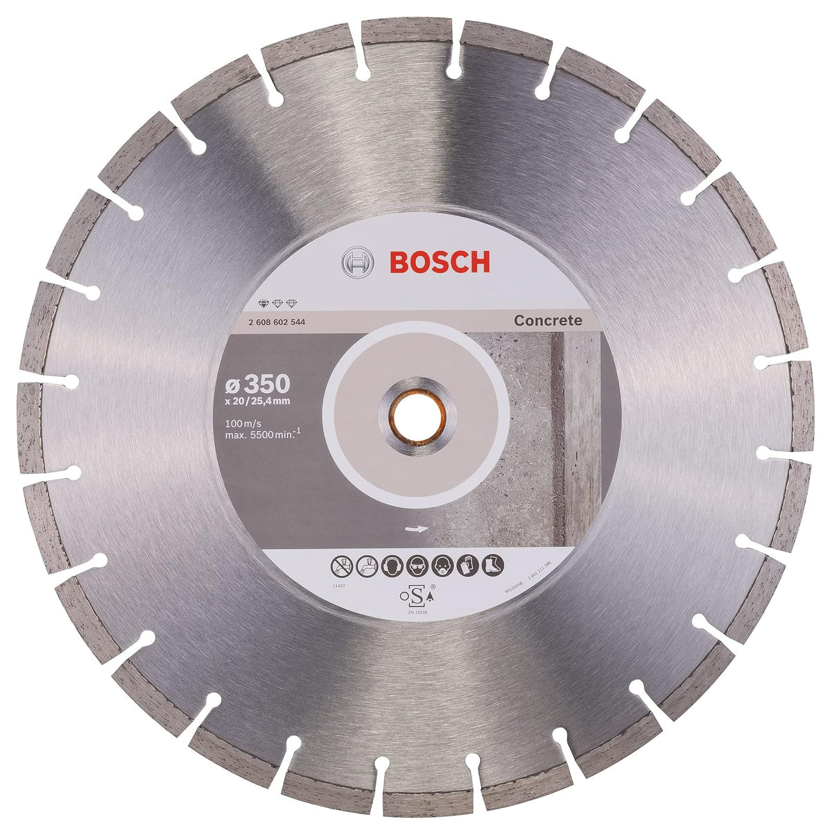 Bosch 2608602544 Discos Diamante | Para hormigón, Ø 350 mm, accesorio profesional Sierra de gasolina, para caminar detrás de la sierra de hormigón - 14"