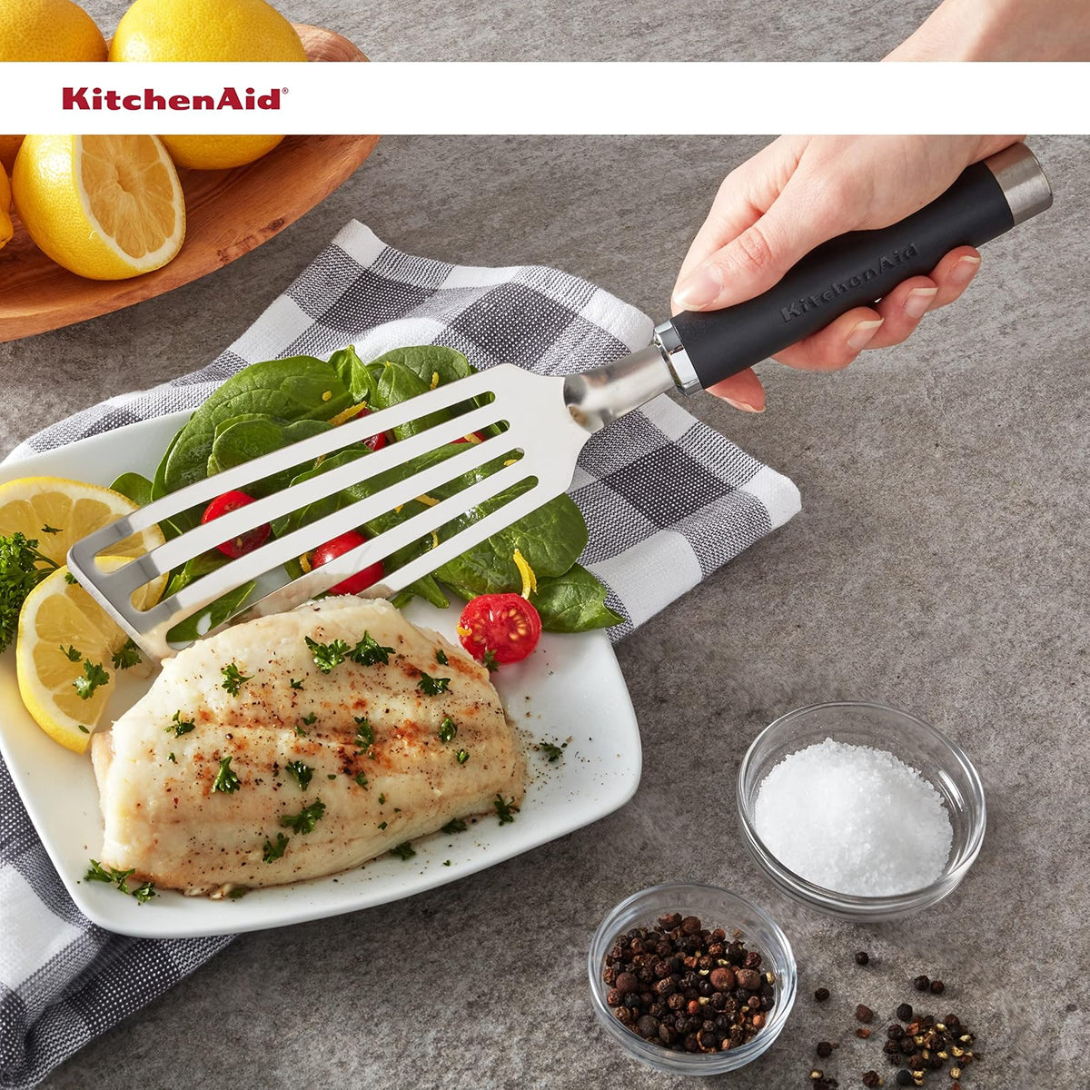 KitchenAid KO024OHOBA Gourmet Girador flexible de acero inoxidable, Negro