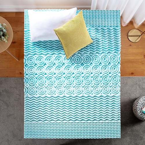 ZINUS Sobrecolchón Individual de Memory Foam Firme y Refrescante Que Ayuda a Conciliar el Sueño | Garantía de 5 años