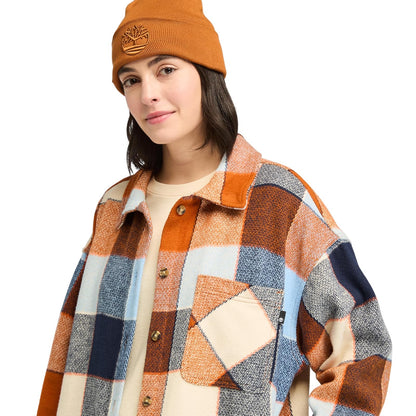 Timberland - Playera Larga de Franela Pesada para Mujer