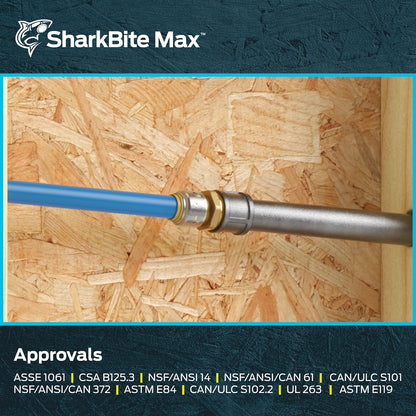 SharkBite Adaptador reductor macho de latón SBM, 1/2 pulgadas x 3/4 pulgadas, MNPT, NPT, para tubería PEX, cobre, CPVC, PE-RT, HDPE, UR116A