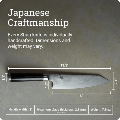 Shun DM0771 Classic Kiritsuke Cuchillo, 20.35 cm, plateado