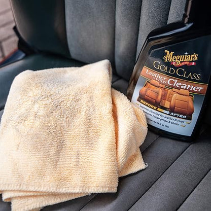 Meguiar's Gold Class Limpiador de Asientos de Cuero y Vinilo para Automóvil G18516, 473 g, Negro, Paquete de 1