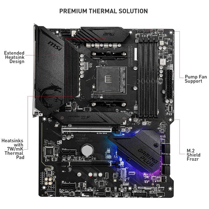 MSI MPG B550 Gaming Plus V1 Placa Base para Juegos (AMD Ryzen 5000, AM4, DDR4, PCIe 4.0, SATA 6Gb/s, M.2, USB 3.2 Gen 2, HDMI/DP, ATX)
