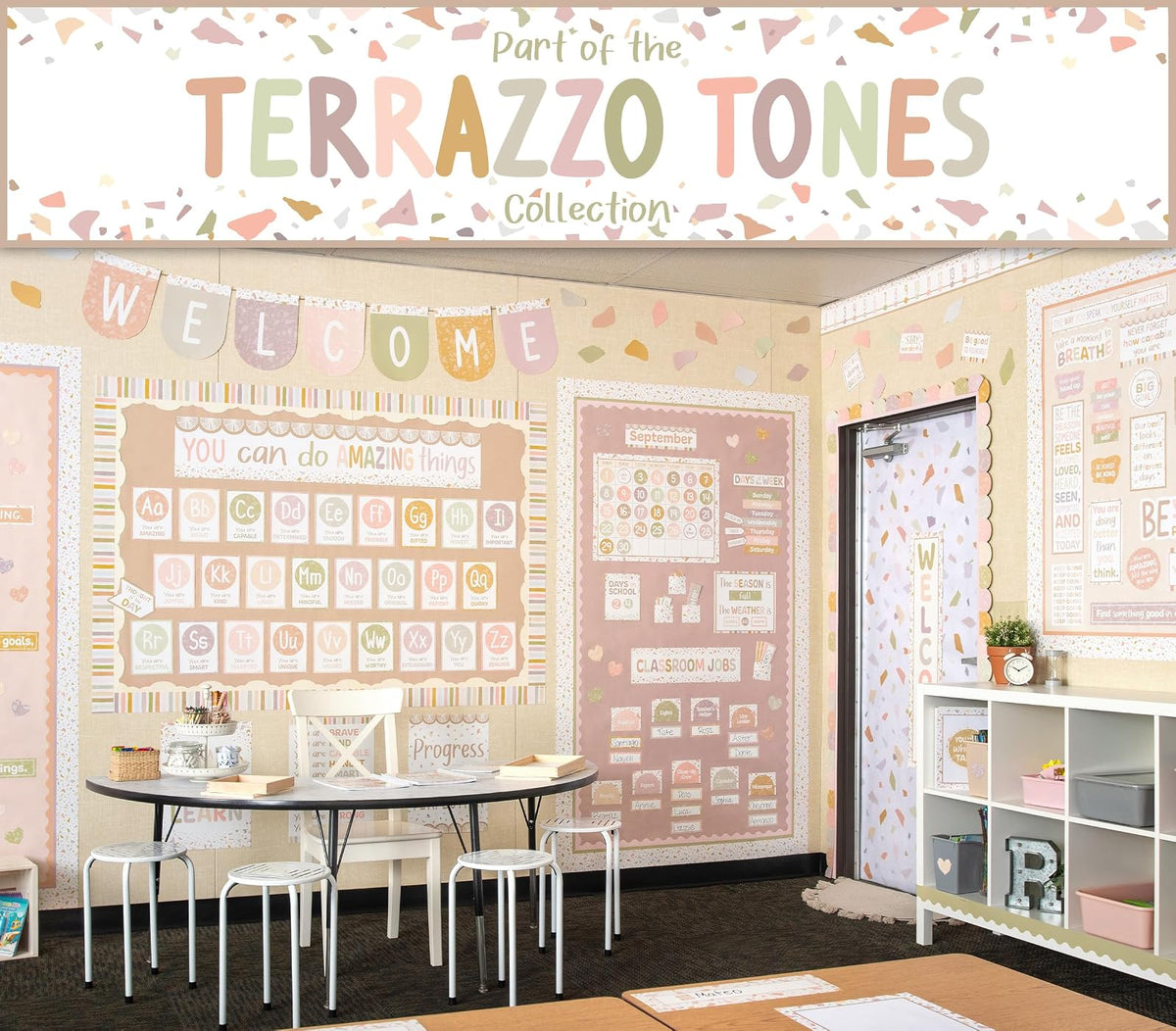 Teacher Created Resources Terrazzo Tones Better Than Paper® - Rollo de tablero de anuncios (TCR77439)