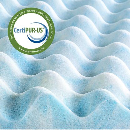 Zinus 3.8 cm Swirl Gel flujo de aire de espuma viscoelástica, 5, Queen, 1, 1