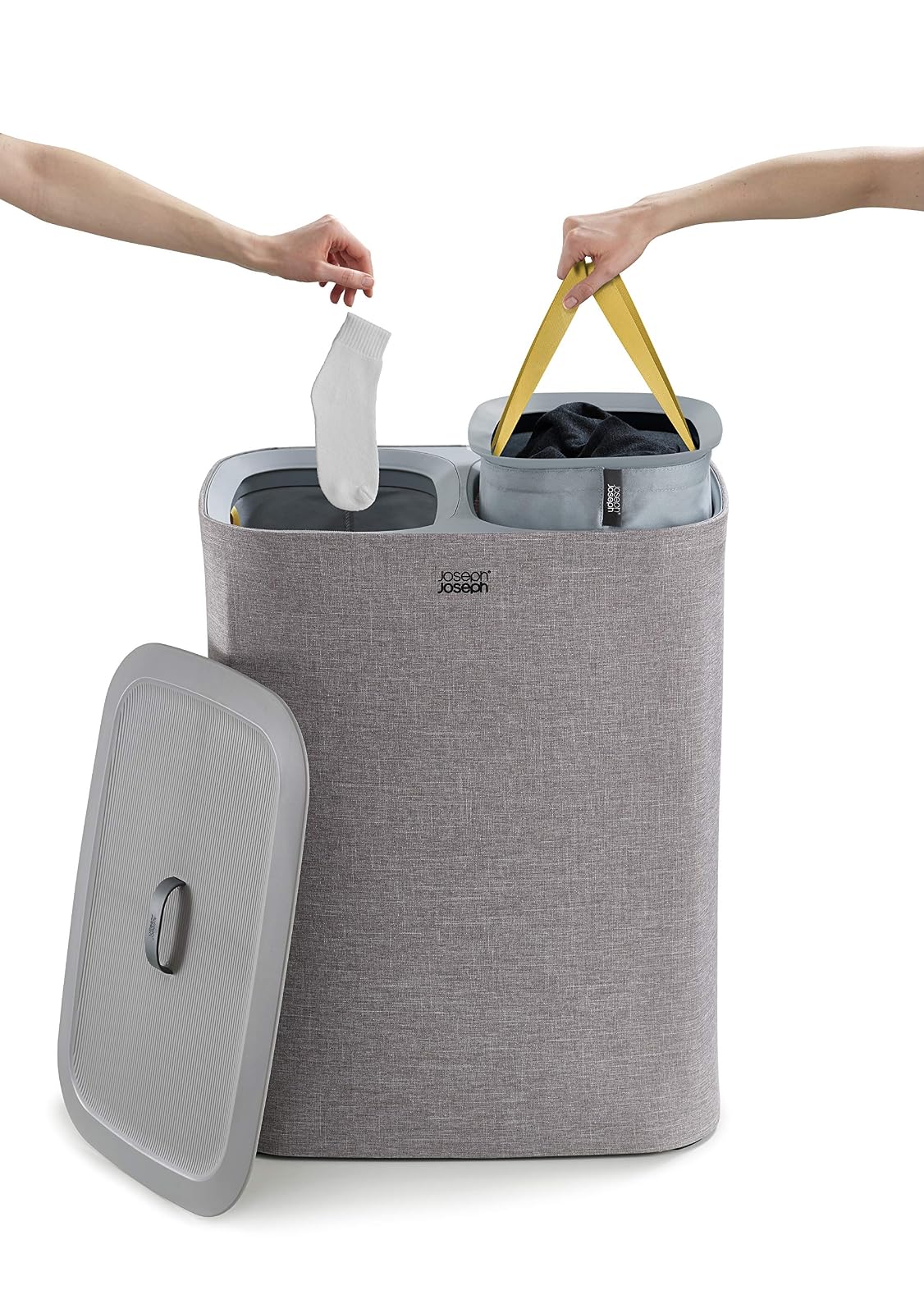 Joseph Joseph Tota - Canasta separadora de ropa (90 litros), color gris