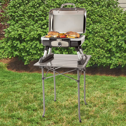 Cuisinart Mesa Plegable Exterior 51 cm Portátil Camping | Mesa fácil de transportar y de montar,Superficie de 20 x 20 tiene el tamaño perfecto para parrillas y calentadores portátiles