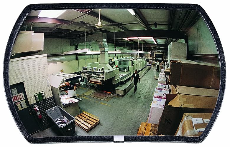 See All Espejo de Seguridad Convexo Redondo de Vidrio Rectangular para Interiores, 24 x 15.1 Pulgadas, Neutro (Paquete de 1)