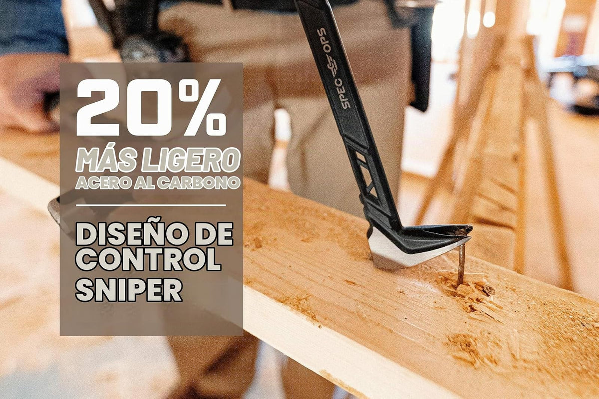 Spec Ops - SPEC-D10CLAW Tools - Extractor de uñas de 10 pulgadas, barra de palanca para gatos, acero de alto carbono, 3% donado a veteranos negro