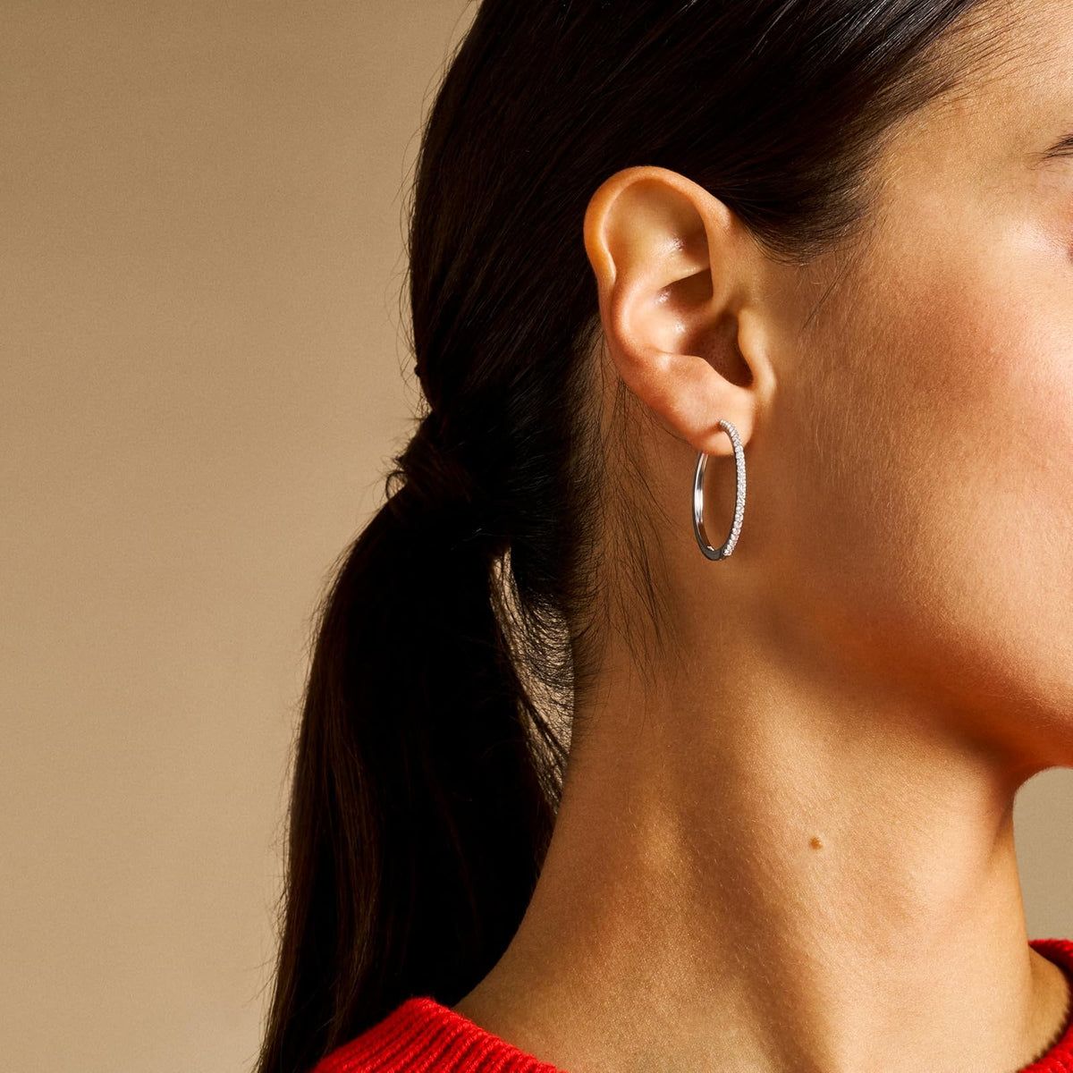 Fossil - arete colgantes de acero inoxidable para mujer