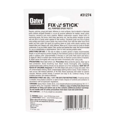 Oatey 31274 Stick Fix-It - Masilla epoxi multiusos, 1.4 onzas, color blanco