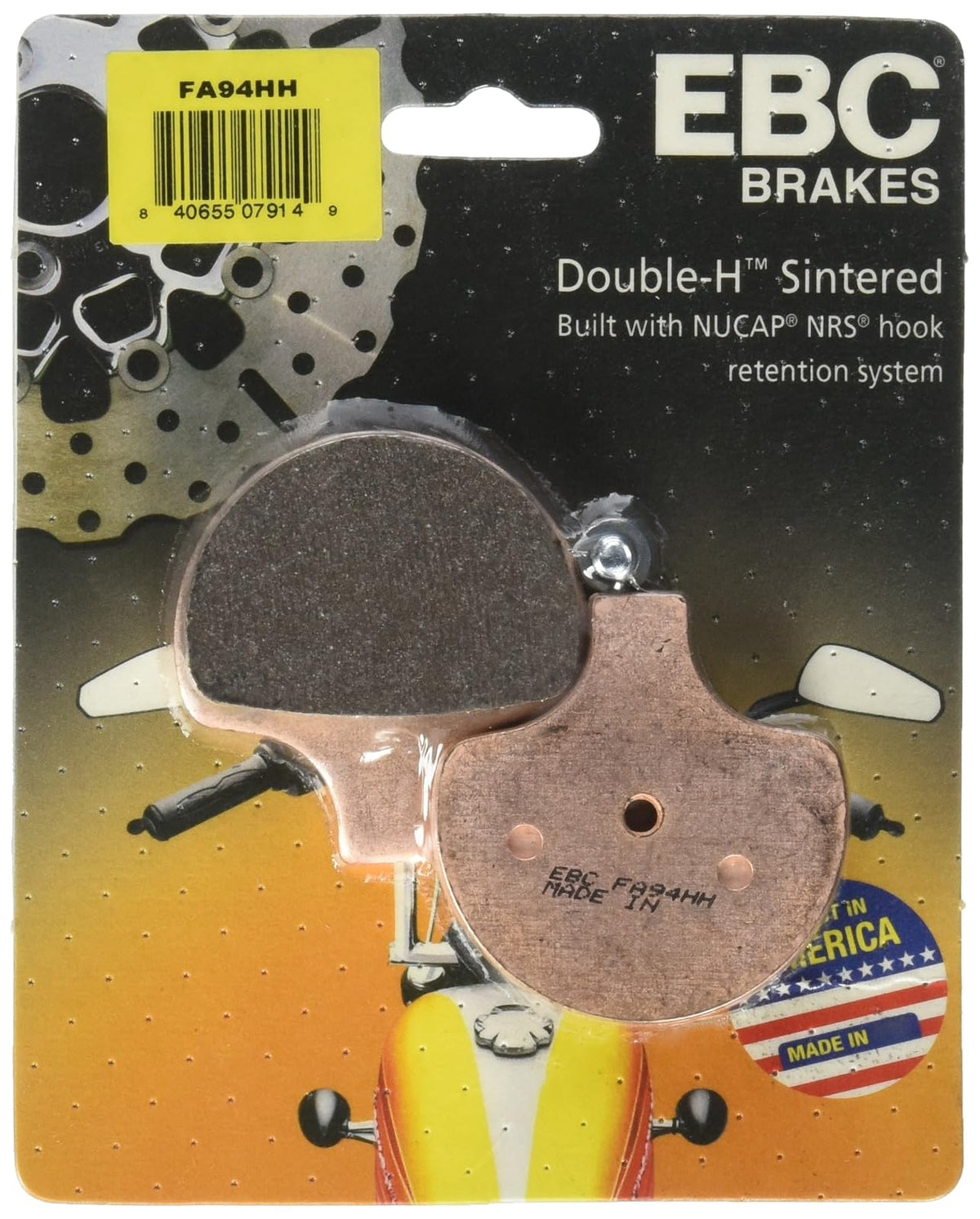 EBC Brakes Juego de Pastillas de Freno de Disco FA94HH, Negro